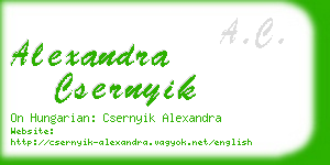 alexandra csernyik business card